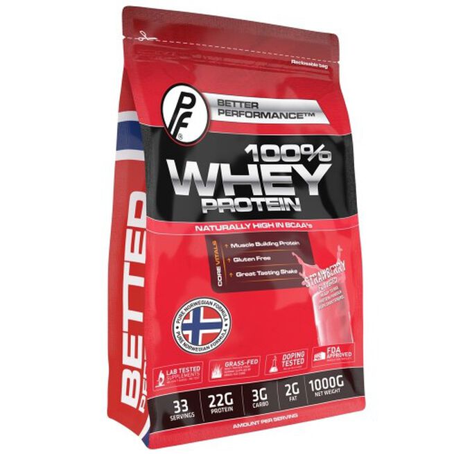 100% Myseprotein 1000 g Jordbaer