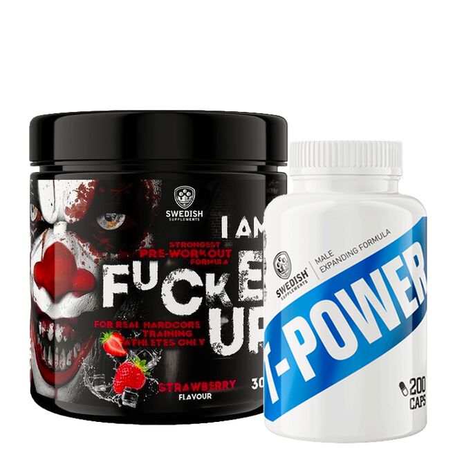 Swedish Supplements T-Power Testo 200 caps + F-cked Up Joker Edit, 300 g