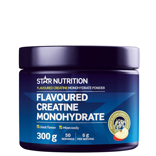 Smaksatt Kreatin Monohydrat 300 g Apple Elderflower - NEW