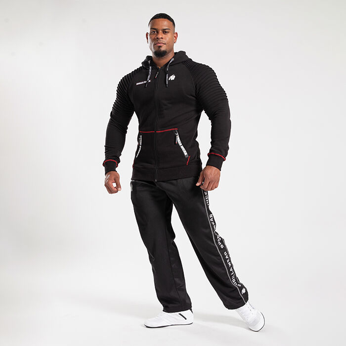 Georgia Zipped Hoodie, Black
