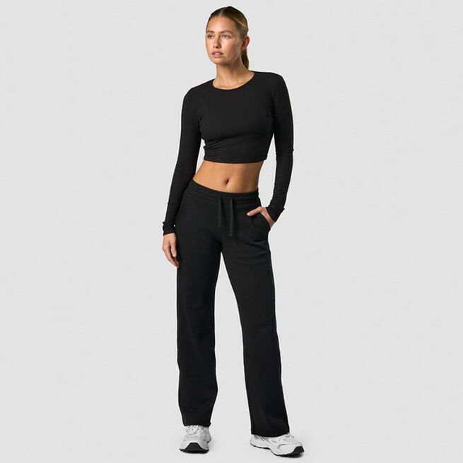 ICIW Recharge Cropped Long Sleeve Wmn, Black
