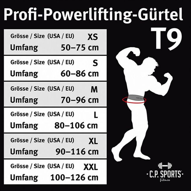 Powerlifting Løftebelte Lever Svart