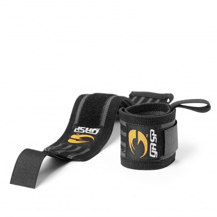 Hardcore Wrist Wraps Svart/Gr&aring;