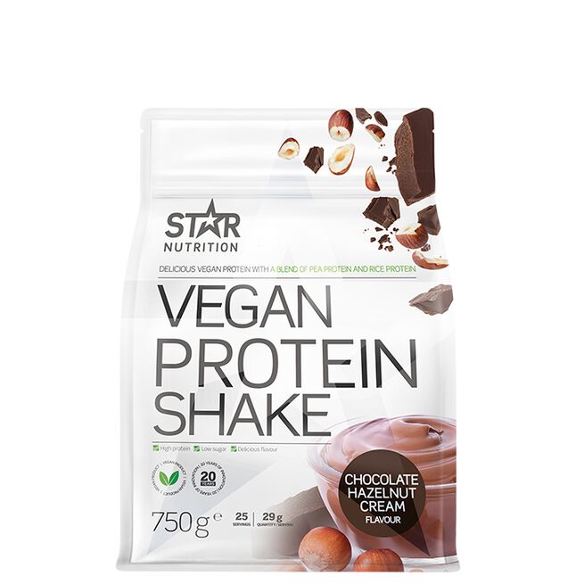 Vegan Protein Shake Vegansk Proteinpulver 750 g Chocolate Hazelnut