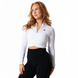 Prime Zip Longsleeve, Vit, L  Prime Zip Langermet Trøye Hvit