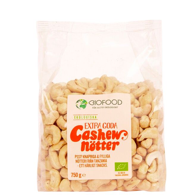 Biofood Cashewnötter hela, 750 g