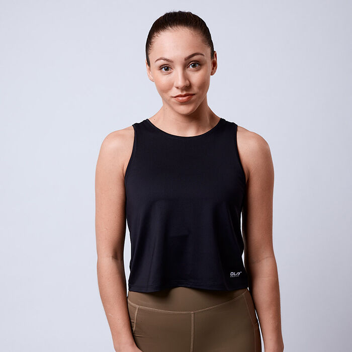 Cropped Linne Svart