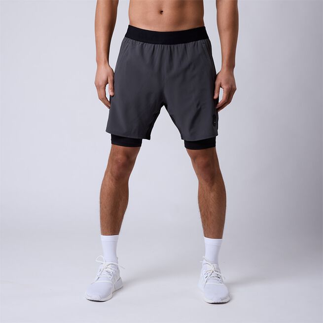 Rep 2 in 1 Shorts Grå