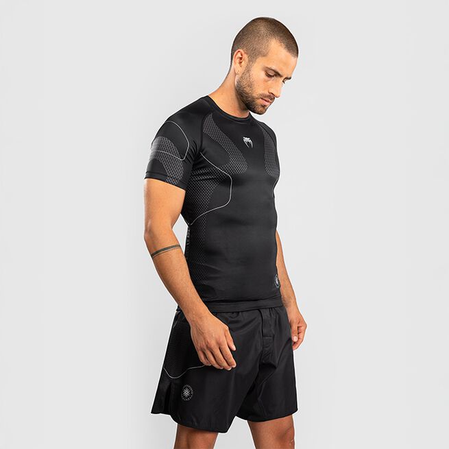 Nexus Rashguard Kort Erme Svart Sølv