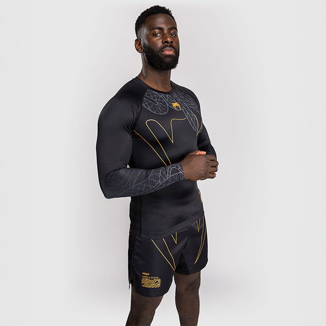 Serpenti Rashguard Lang Erme Svart Sølv Gull