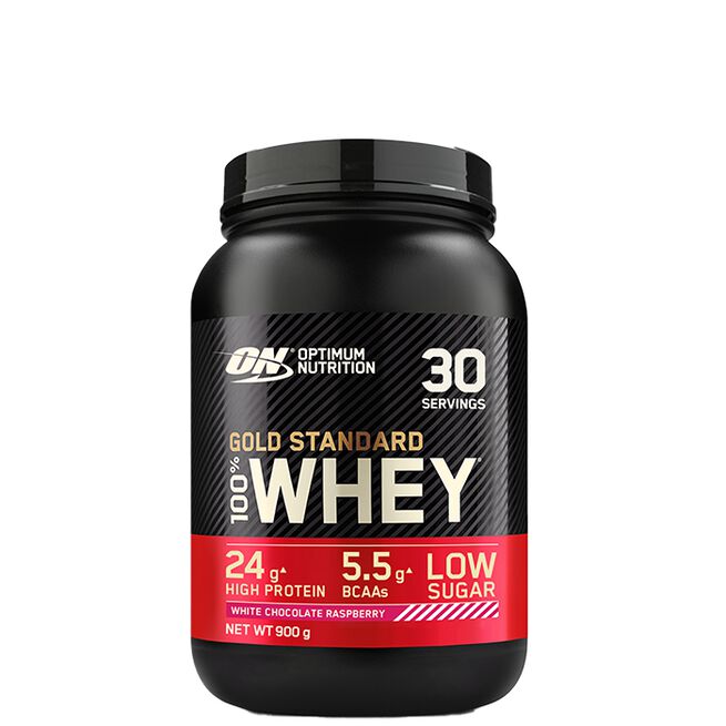 100% Whey Gold Standard Myseprotein 908 g White Chocolate Raspberry