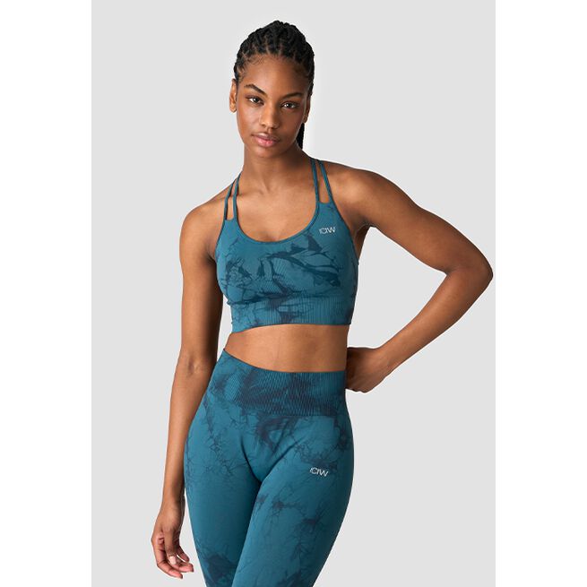 Define Seamless Tie Dye Sport-BH Blågrønn