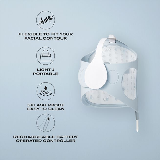 Glow LED Ansiktsmaske Blå