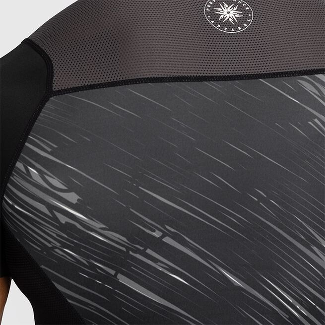 Rapid Rashguard Kortermet Svart Grå Hvit