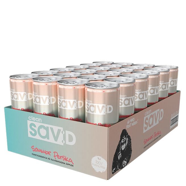24 x Clean sav:D, 330 ml Sommar Persika