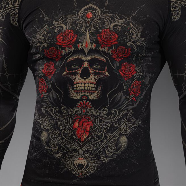 Santa Muerte 5.0 Langermet Rashguard Svart Gull
