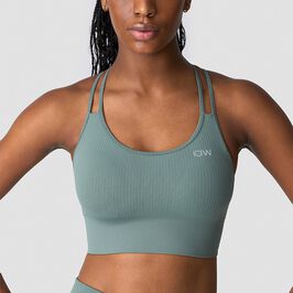 ICIW Ribbed Define Seamless Sports Bra, Racing Green Ribbed Define Seamless Sports Bra, Racing Green