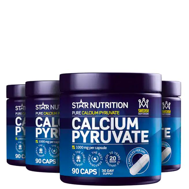 BIGBUY 4 x Calcium Pyruvate Fettforbrenner 90 kapsler