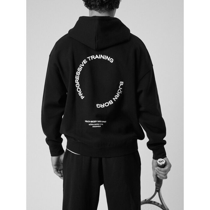Borg Oversized Hettegenser Svart