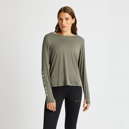 Team Logo Long Sleeve, Gunmetal, XS  Team Logo Langermet Grønn