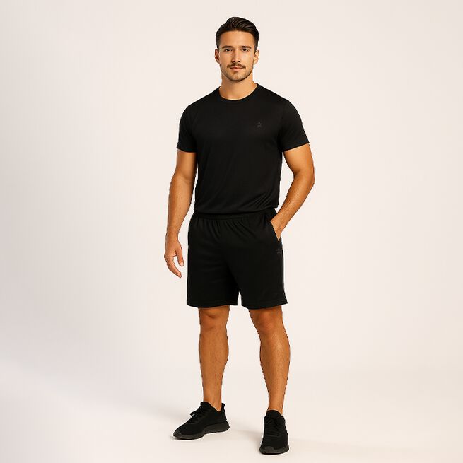 Star Mesh Shorts Svart