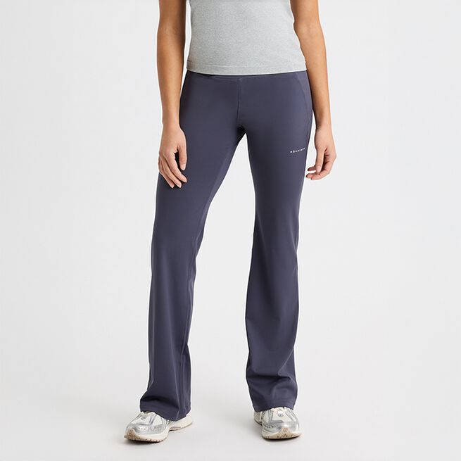 Flattering High Waist Pants, Dark Grey Plum