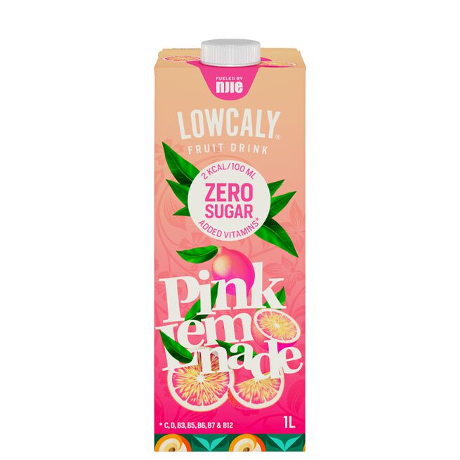 Lowcaly Fruktdrikk 1000 ml Pink Lemonade