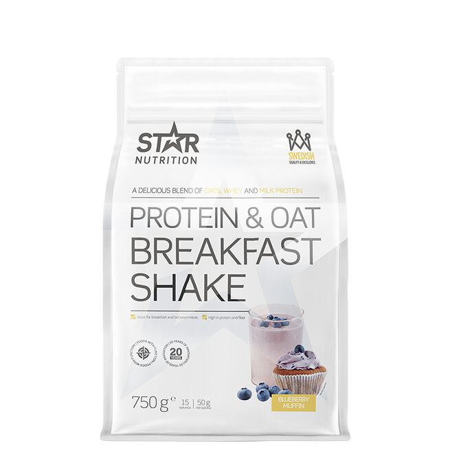 Protein & Havre Måltidserstatning Shake 750 g Blueberry Muffin