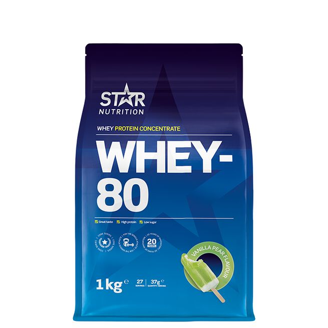 Whey-80 Myseprotein 1 kg Vanilla Pear