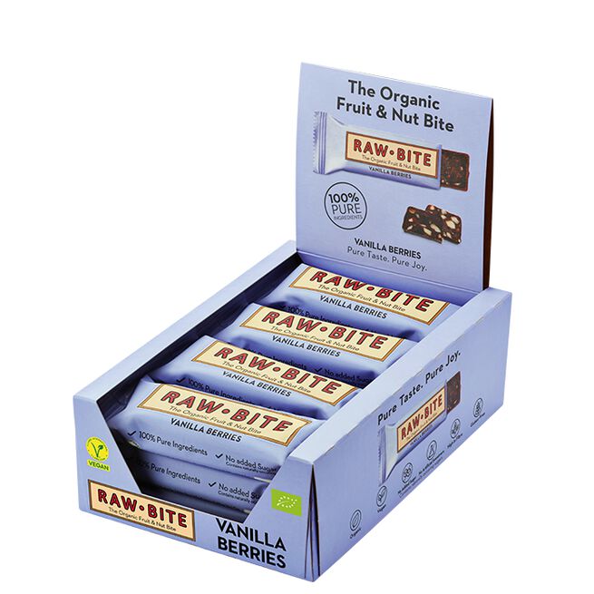 12 x Frukt & Nøttbar 50 g Bär & Vanilj