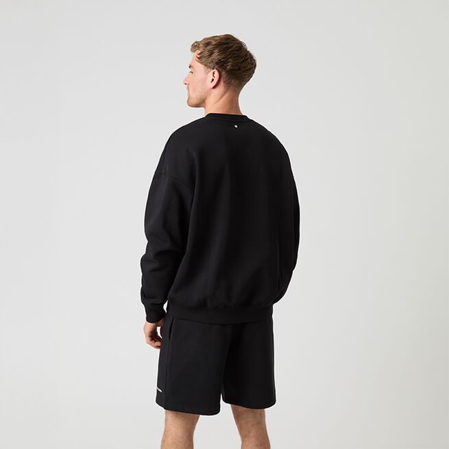 Borg Oversized Sweatshirt Svart