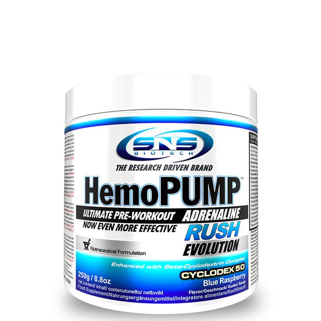 PWO Hemopump Adrenaline Rush 250 g Blue Raspberry