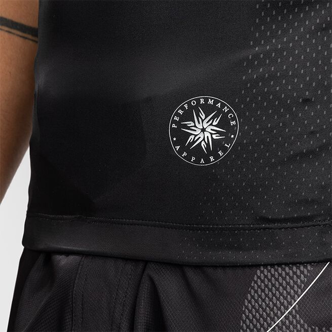 Nexus Rashguard Kort Erme Svart Sølv
