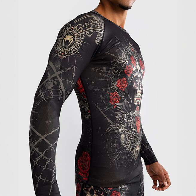 Santa Muerte 5.0 Langermet Rashguard Svart Gull