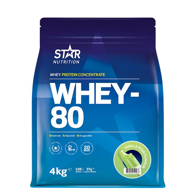 Whey-80 Myseprotein 4 kg Vanilla Pear