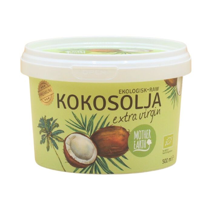 &Oslash;kologisk Extra Virgin Kokosolje Kaldpresset 500 ml