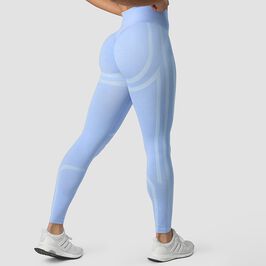 Rush Seamless Tights, Soft Blue Melange Rush Seamless Tights Lysblå