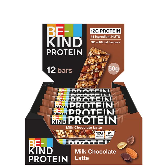 12 x BeKind Protein Bar 50 g Choc Latte Choc Latte