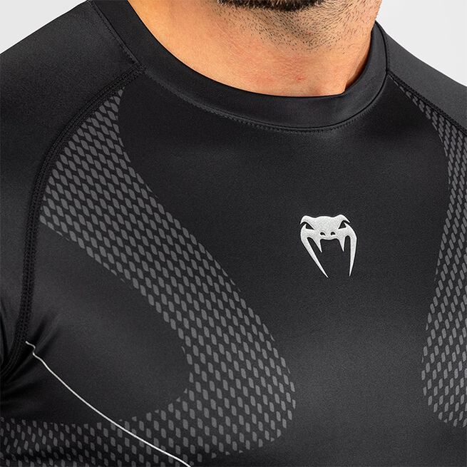 Nexus Rashguard Kort Erme Svart Sølv