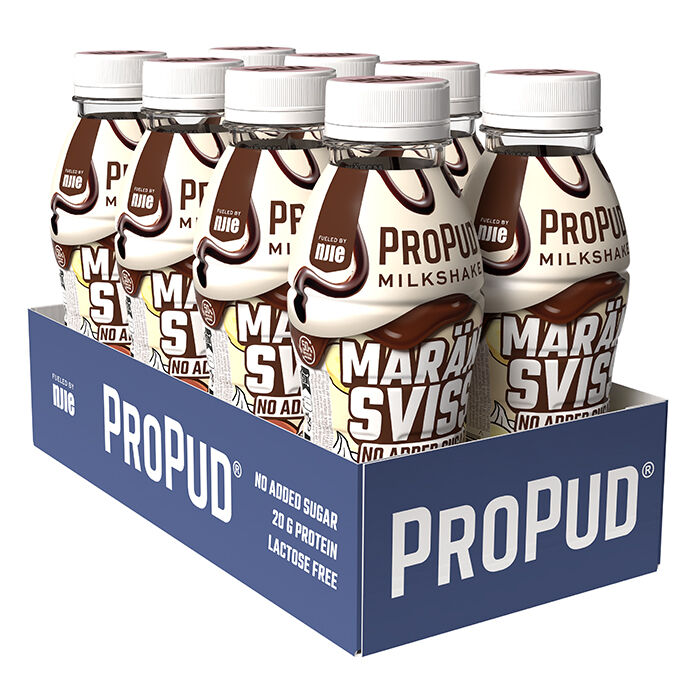 8 x ProPud Protein Milkshake, 330 ml Mar&auml;ngsviss