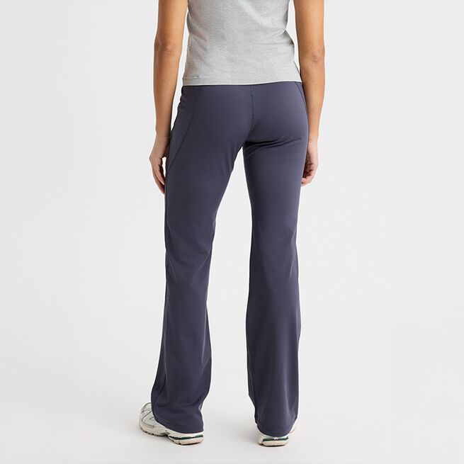 Flattering High Waist Pants, Dark Grey Plum