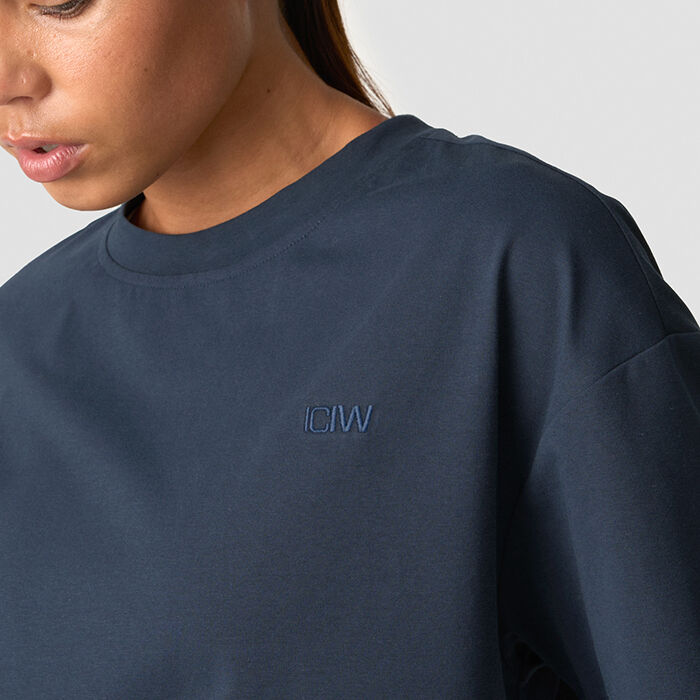 Everyday Cropped T-skjorte Bl&aring;