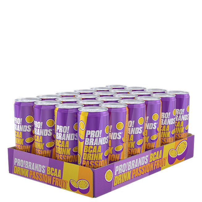 24 x BCAA Energidrikk 330 ml Passionfruit