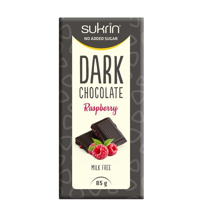 Mørk Sjokolade 65% Med Bringebær 85 g