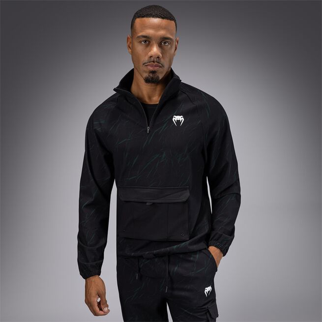 Trooper Halvzip Jakke Svart Grønn