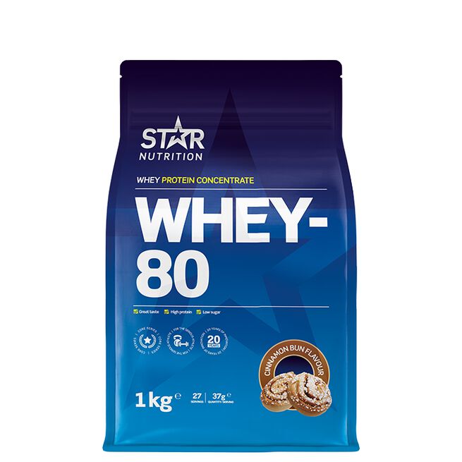 Whey-80 Myseprotein 1 kg Cinnamon bun
