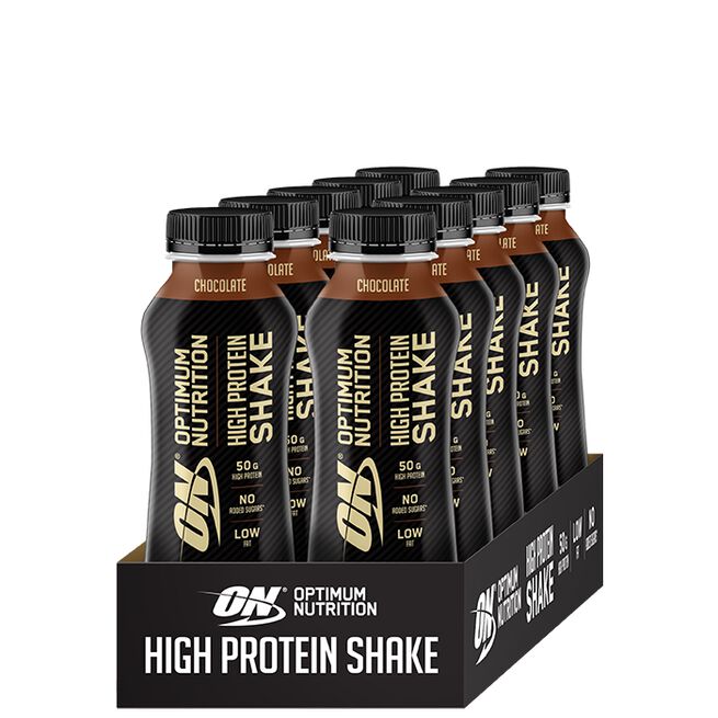 10 x Optimum High Protein Shake, 500 ml Chocolate
