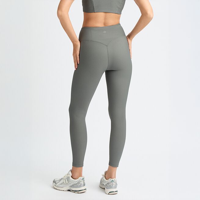 Ribbestrikkede Tights Grønn