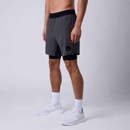 CLN Rep 2 in 1 Shorts, Dark Grey, L  Rep 2 in 1 Shorts Grå