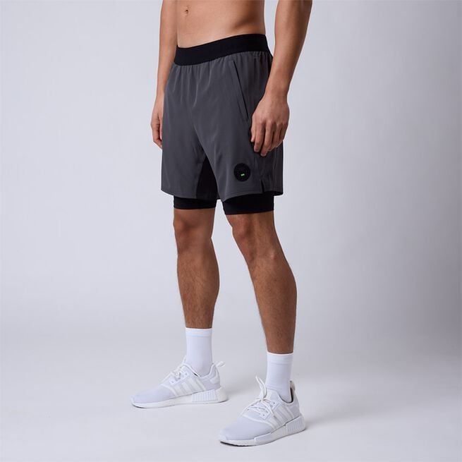 Rep 2 in 1 Shorts Grå